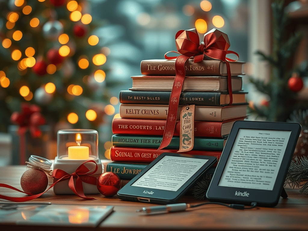 a stack of books and a candle next to a stack of books