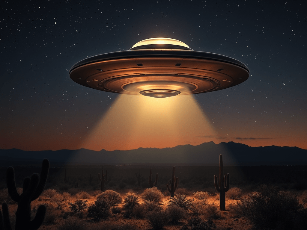 a ufo in the desert